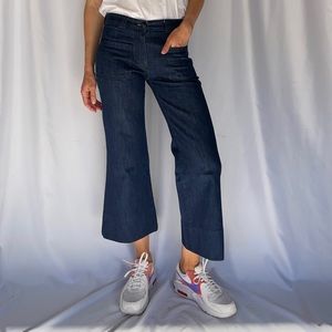 CHLOE flared denim culottes.
